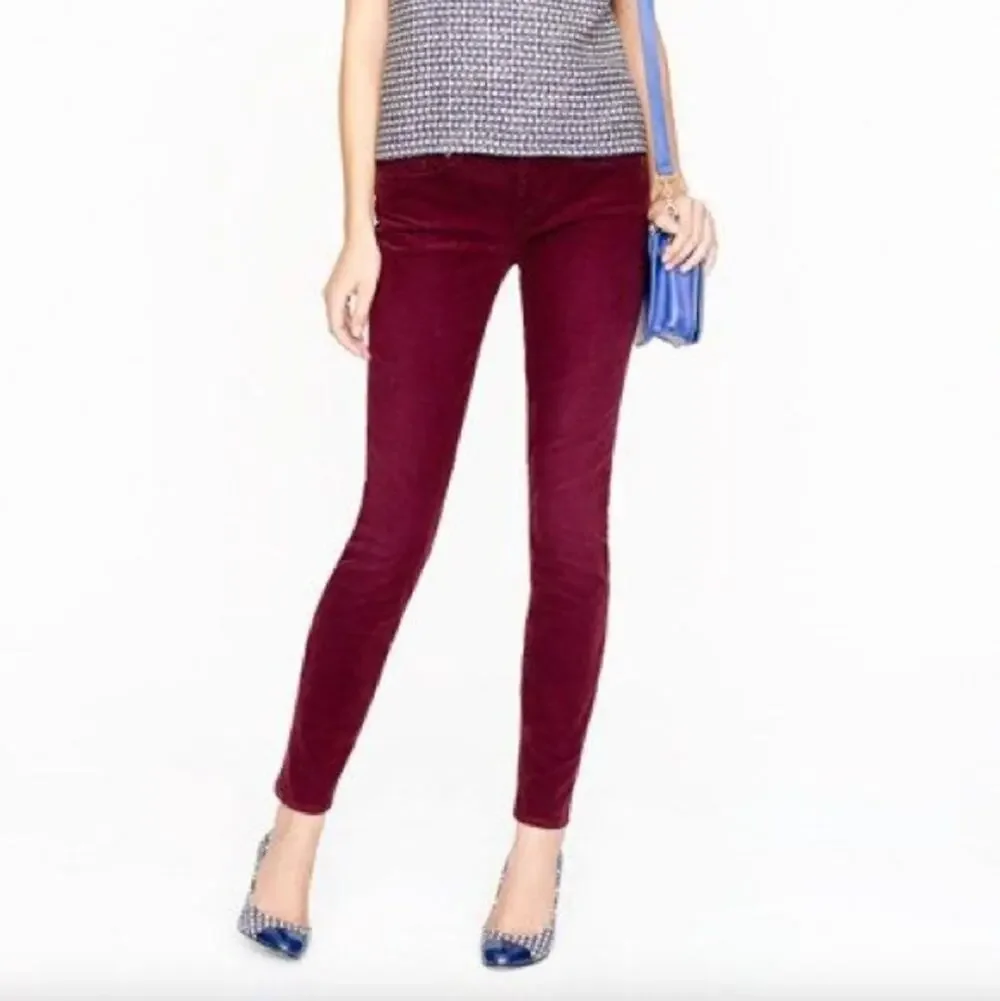 J. Crew Toothpick Corduroy Ankle Pants Size 26 Holidays Preppy Y2K Hipster Boho